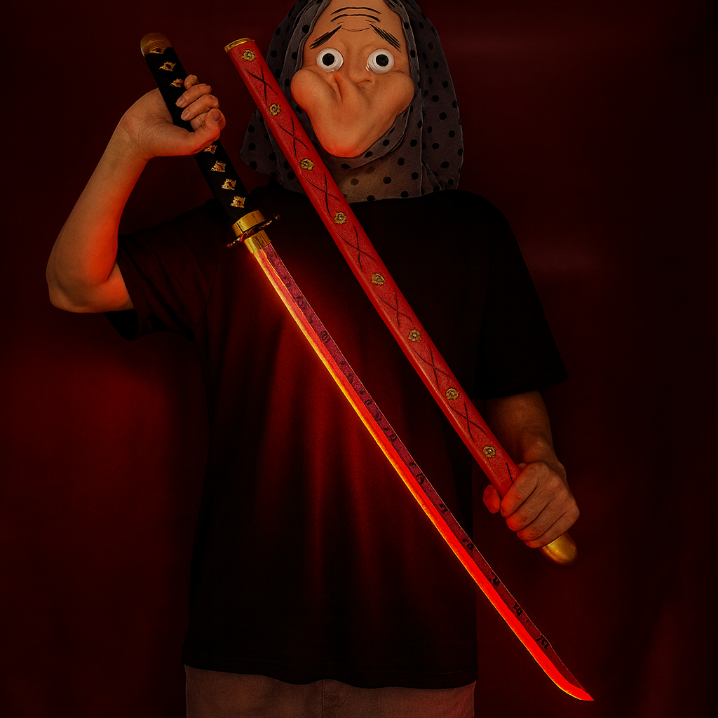 Demon Slayer Katana Glowing